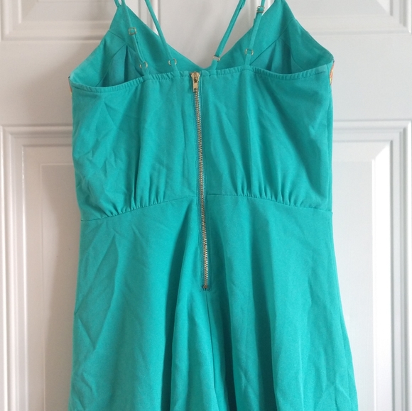 ‼️SOLD‼️ Gianni Bini Embroidered Turquoise Trendy Romper - Picture 7 of 16